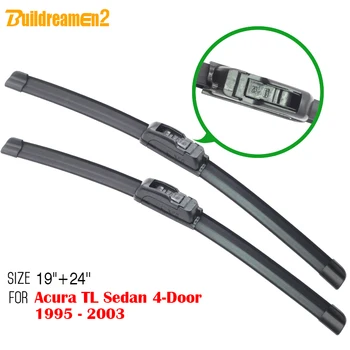 

Buildreamen2 2 Pcs Car Windscreen Wiper Automotive Bracketless Windshield Wiper Blade For Acura TL Sedan 4-Door 1995-2003
