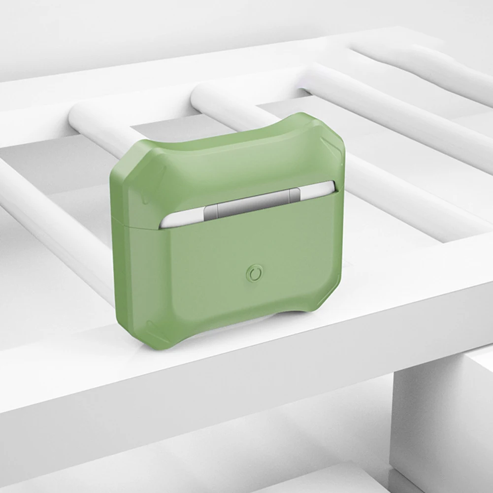 Green 1 for 3 Защитный силиконовый чехол для наушников AirPods 2 1 Pro, беспроводные Bluetooth наушники, противоударный защитный чехол для всего тела - Цвет: Green 1 for 3