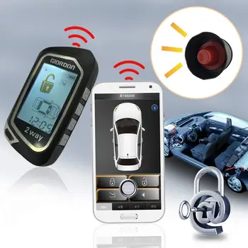 

2 Way LCD Display Keyless Entry Remote starter for Car Start Stop Button Engine Lock Door Push Button Tactile Buttons -theft