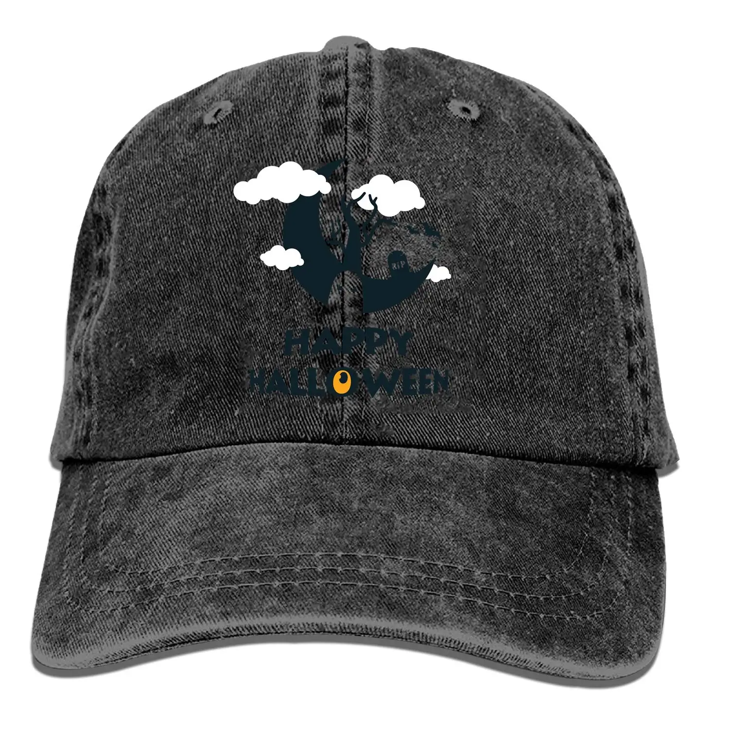 Жуткая Летучая мышь с привидениями винтажная Регулируемая джинсовая кепка Спортивная Кепка s для взрослых