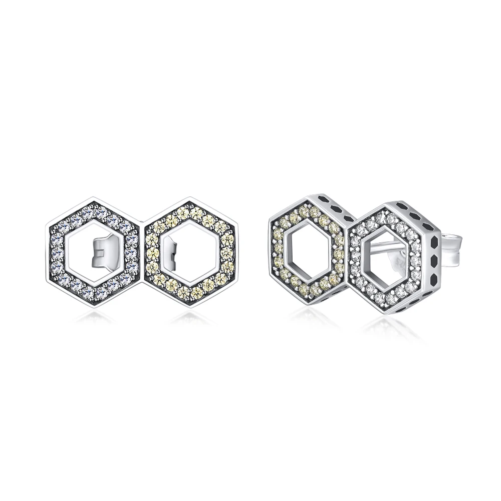 

100% 925 Sterling Silver Infinite Love Stud Earring Jewelry Free Shipping