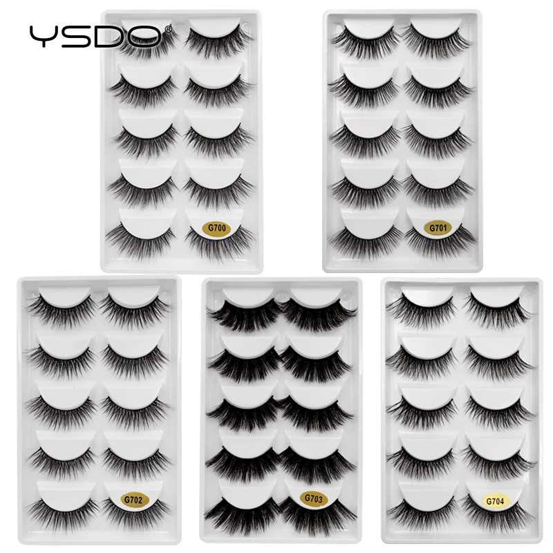 YSDO lashes mink eyelashes 5 pairs eyelashes hand made 3d mink lashes makeup mink strip lashes natural long false eyelashes G6+7 YSDO lashes mink eyelashes 5 pairs eyelashes hand made 3d mink lashes makeup mink strip lashes natural long false eyelashes G6+7