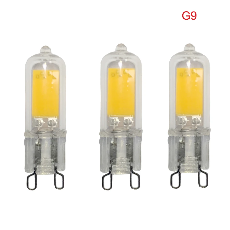 Светодиодный G4 G9 E14 лампа с затемнением AC DC 12V 220V 3W 6W 9W COB SMD Замена галогенного