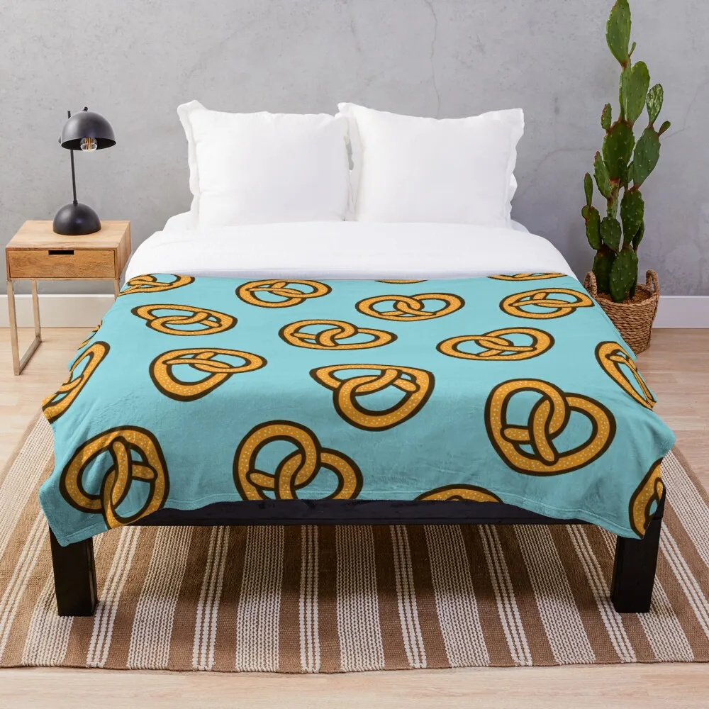 I Heart Pretzels одеяло с узором шерстяное Фланелевое плюшевое покрывало для офиса