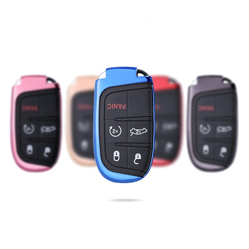 Чехол для ключей из ТПУ Jeep Renegade Grand Cherokee Dodge Journey Charger Chrysler 300C 200 300 Fiat freeont