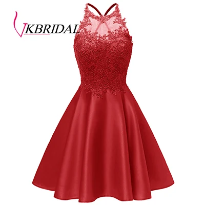 Red VKbridal разноцветное переливающееся платье с блестками для выпускного вечера крест черный Выпускной Sweeth 15 Короткие платья блестящие платья для выпускного вечера - Цвет: Red