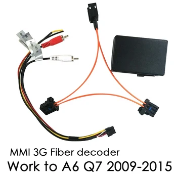 

For A6 Q7 2009 2010~2015 AUX Fiber optic decoder box amp amplifier adapter compatible Android