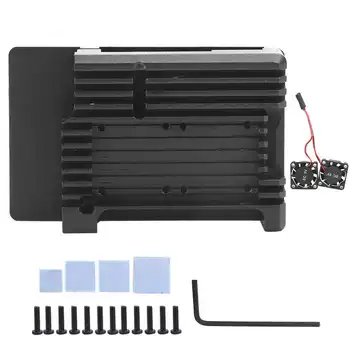 

Aluminum Alloy Case Protective Box for Raspberry Pi 3 B Type 2B/3B+ Chassis Cooling Fan CNC Aluminum Alloy Case Cooling