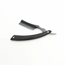 Black Wooden Handle Razor Shaving Knife Hairdressing Scraper Haircut Knife Vintage Folding Razor G1106