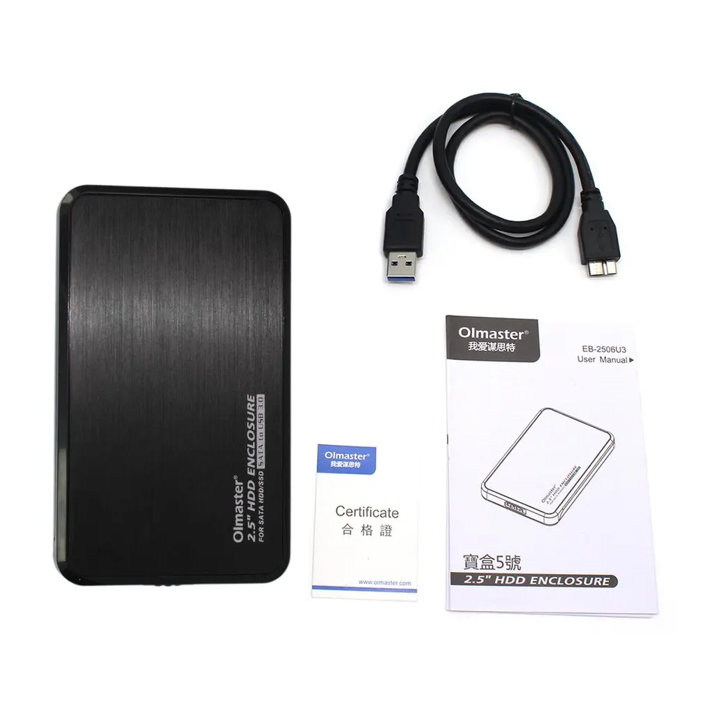 

Olmaster EB-2506U3 2.5'' Multifunction Sata USB 3.0 HDD Case 2.5 Inch SSD HDD Enclosure for Notebook PC Hard Disk Drive Box DIY
