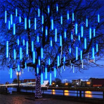 Fairy Kerst String Light Garland Meteorenregen Regen Licht 50Cm 8 Tube Wedding Party Drop Ijspegel Sneeuw Vallen Cascading licht Fairy Kerst String Light Garland Meteorenregen Regen Licht 50Cm 8 Tube Wedding Party Drop Ijspegel Sneeuw Vallen Cascading licht