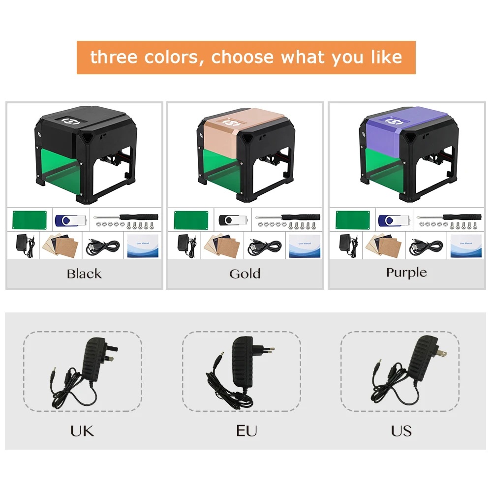 3000mw CNC Laser Engraving Machine Mini Desktop