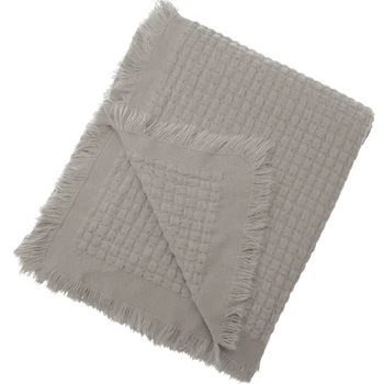 

Woven Throw Thickened Super Soft Air Conditioning Knitted Blanket Home Textile Bed Sofa Solid Textured Cozy Fluffy Living Room