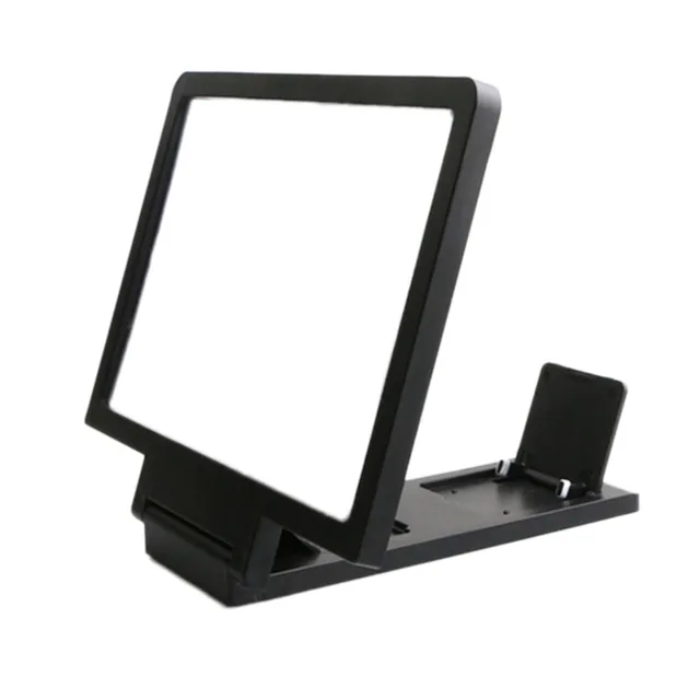 3D Mobile Phone Screen Magnifier HD Amplifying Stand Movie Video Foldable Desktop Lightweight Bracket Folding Phone Holder black