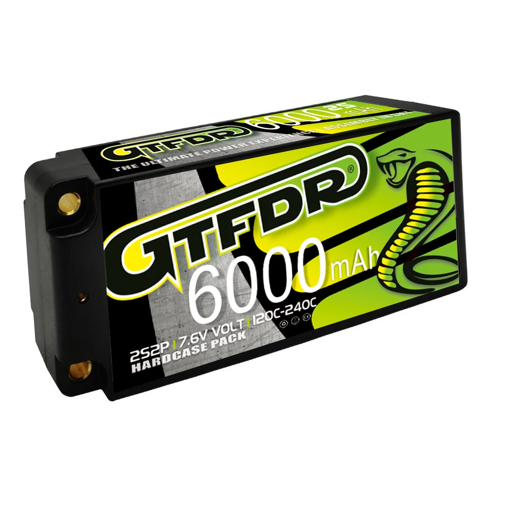 GTFDR Lipo Батарея 2S шорты HV 7 6 V 6000 мА/ч 120C 4 мм пуля конкурс короткий пакет для Rc 1/10