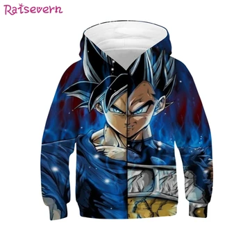 

RAISEVERN Anime 3D Print Children Hoodies Unisex Hooded Coats Cartoon Printed Girls Boys Jackets Sweatshirts 2019 Autumn Winter