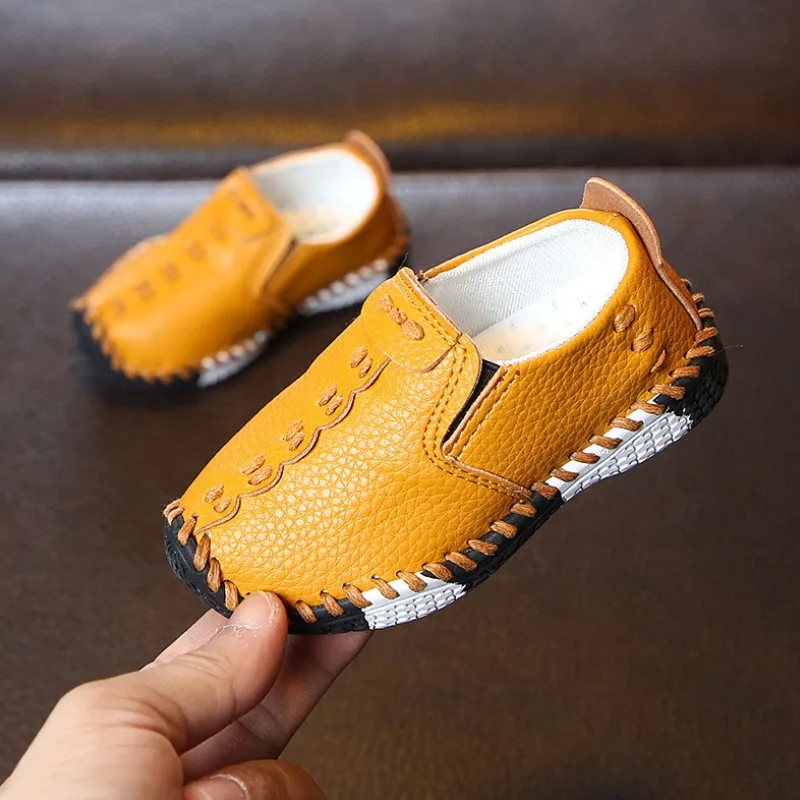 

Baby shoes boys 2019 spring and autumn new low to help soft bottom stitch small shoes casual one pedal boys shoes size 21-30