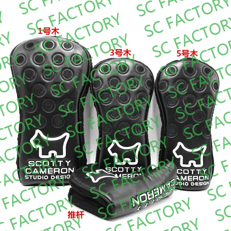 TlTLElST Новинка собачий шпаттер черный синий белый scotty wood hybrid головные уборы cameron scotty шпаттер головные Чехлы для клюшек для гольфа
