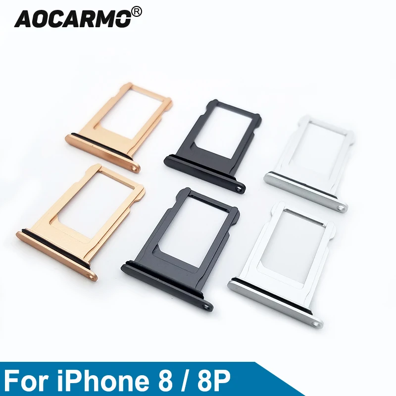 Держатель слота для Sim-карты Aocarmo Nano запасная часть iPhone 8/8P серый золотой