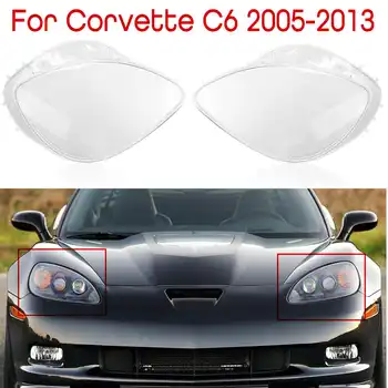 

2pcs Car Headlight Lens Cover Replacement Head Light Lamp Cover Left Right Clear for Corvette C6 2005 - 2013