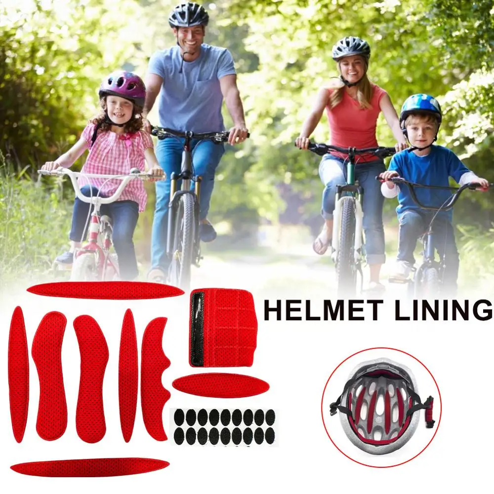 

27Pcs/set Cycling Helmet Pads Sealed Sponge Bicycle Electric Motorcycle Riding Helmet Lining Sponge Inner Pads Protection Pad