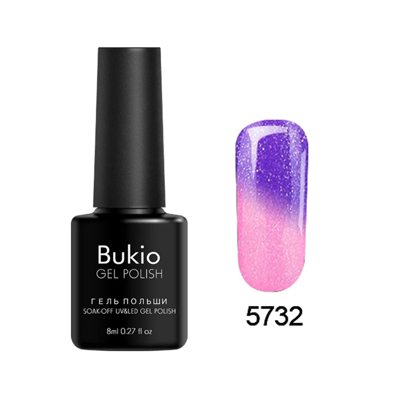 Bukio изменение температуры Цветной Гель-лак для ногтей долговечный 29 цветов различные Хамелеон светодиодный лак для ногтей Высокое качество Гель-лак - Цвет: 5732