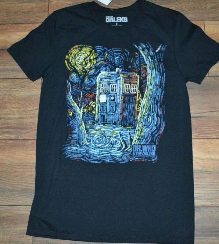 Футболка Doctor Dr Who & The Daleks Tardis Van Gogh лицензированный товар| |