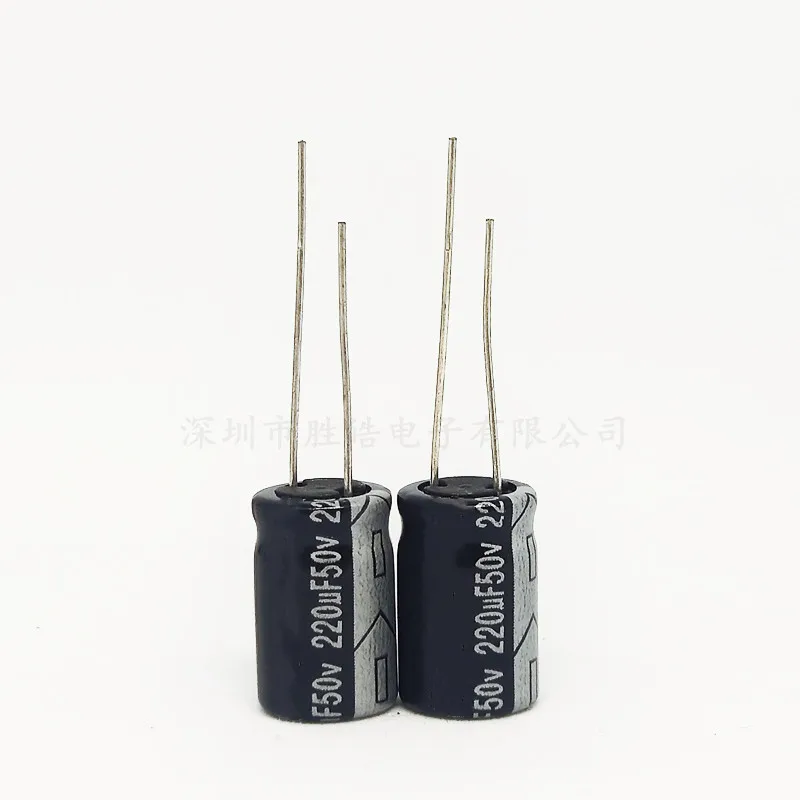 20PCS/lot 50V220UF 10*13mm 220UF 50V  New Straight Plug-in Aluminum Electrolytic Capacitor Size：10x13（MM） 20pcs 220uf 35v 105c electrolytic capacitor 35v 220uf 8x12mm aluminum electrolytic capacitor