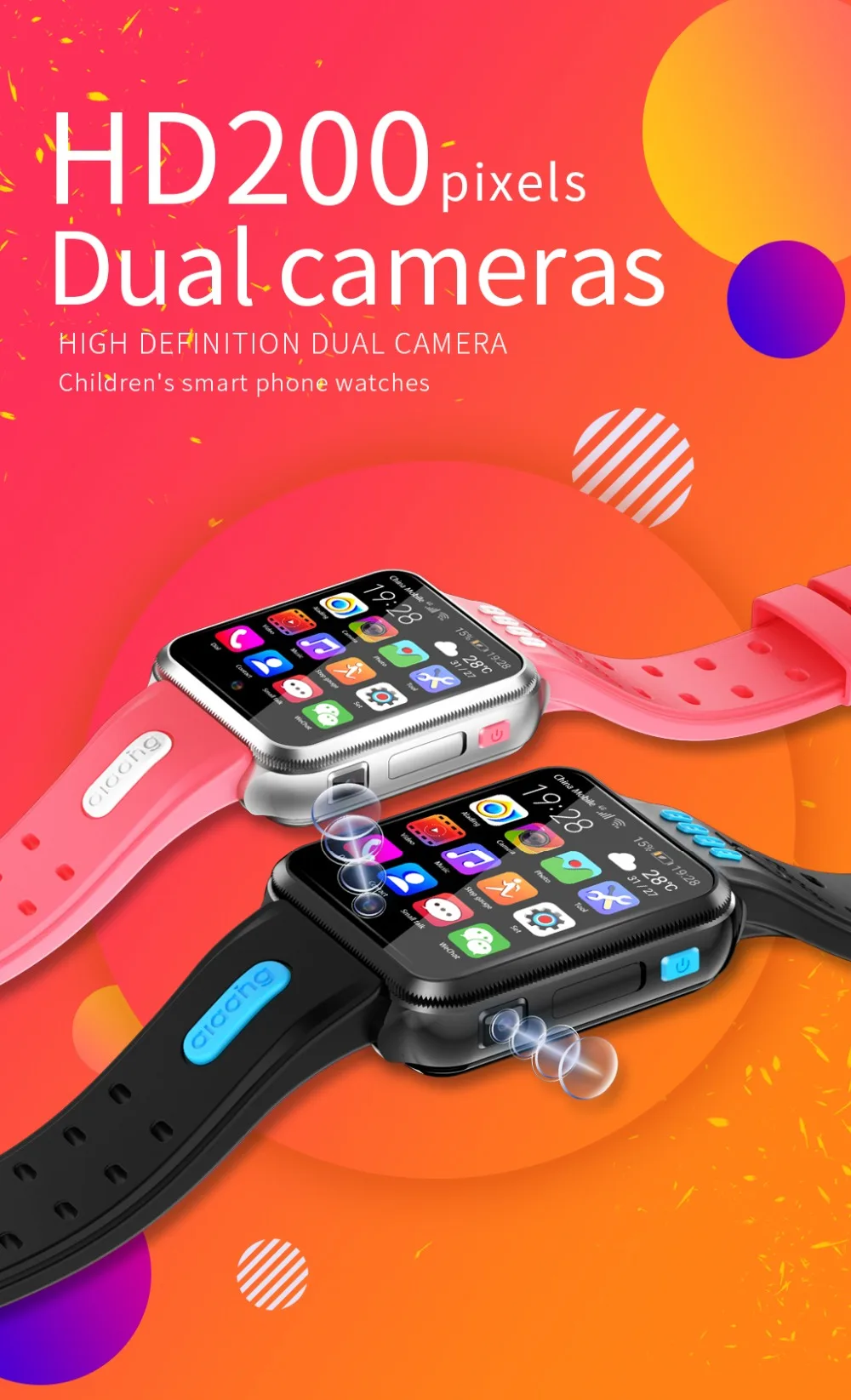 Детские умные часы с дистанционным управлением 4G GPS Android телефон Смарт Sim картой и