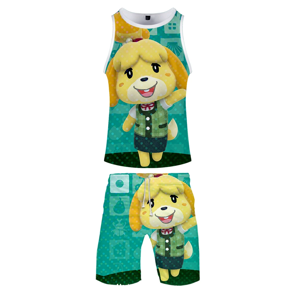 Animal Crossing 2 Pieces Men's Sportswear Tank Top Casual Sweatpants Men Sets 3D Animal Crossing:Pocket Camp Tracksuit Clothing Animal Crossing 2 Pieces Men's Sportswear Tank Top Casual Sweatpants Men Sets 3D Animal Crossing:Pocket Camp Tracksuit Clothing