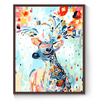 

Painted Fawn Oil Painting 40x50cm DIY Paint By Numbers Creative Hand Painted Modern Minimalist Home Decor Oil Painting Frameless