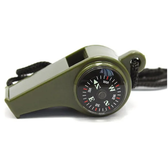 Outdoor Survival Multi-functional Guangdong Quality Compass High Decibel Whistle Indoor Thermometer Referee Harsh Whistle