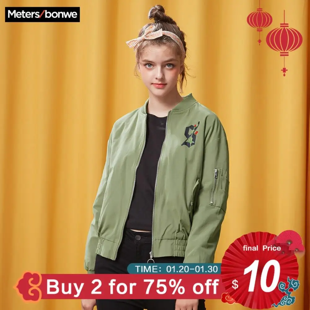 discount Metersbonwe short coat women chic aviator jacket student baseball jacket fashion