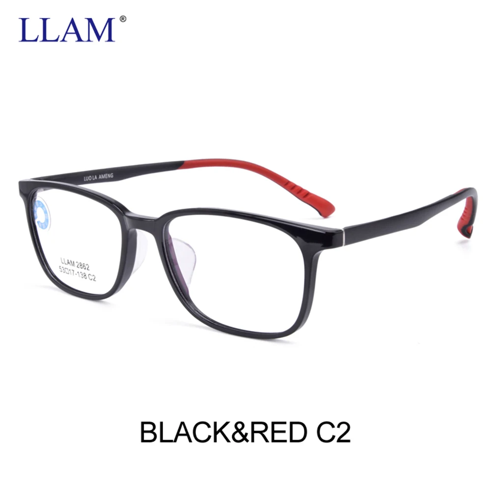 C2 Black Red TR90 оптические очки, оправы для женщин и мужчин, прогрессивные Мультифокальные очки для подростков, очки по рецепту, близорукость 2862 - Цвет оправы: C2 Black Red