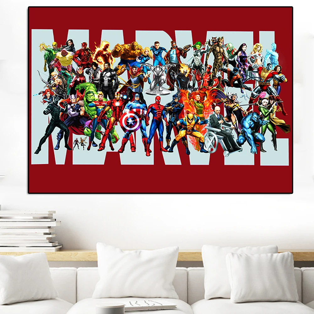 Abstract Marvel Avengers Character Poster And Print All Superheros