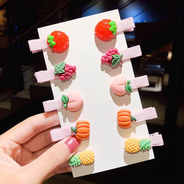 10PCS/Set New Girls Cute Cartoon Ice Cream Unicorn Hair Clips Kids Lovely Hairpins Headband Barrettes Fashion Hair Accessories 39