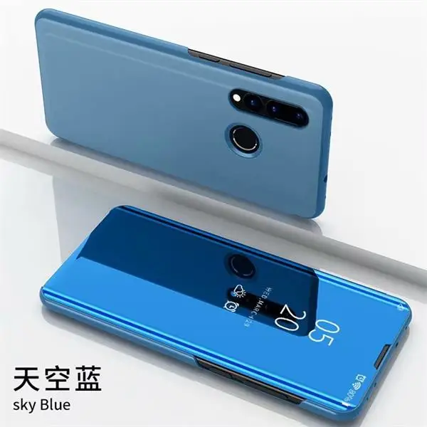 Blue Для huawei Honor 10i чехол роскошное умное зеркало Флип Прозрачный чехол для Honor10i аксессуар для Honor 10i HRY-LX1T Fundas Coque - Цвет: Blue
