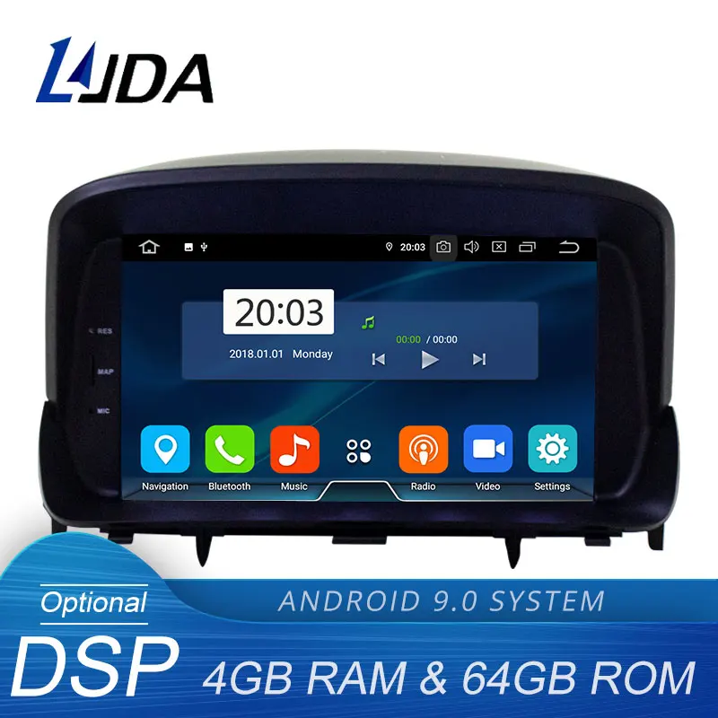LJDA Android 9 0 автомобильный dvd-плеер для OPEL Mokka gps навигация Autoaudio 4G + 64G WiFi 2 Din