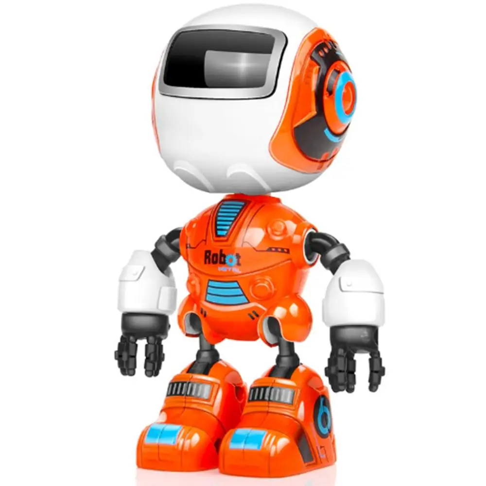Мини-робот из сплава, милый питомец, игрушки, забавная сенсорная индукция, сделай сам, головоломка, раннее образование, робот, модель, шарнир, подвижная игрушка, подарок для детей - Цвет: Оранжевый
