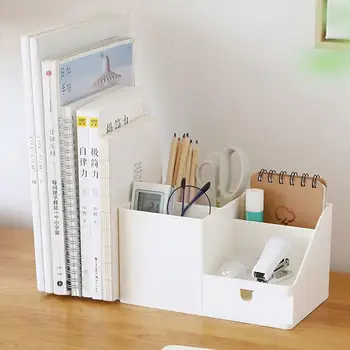 

1Pcs ABS Office Organizer Storage Pen Pencil Holder Supplies Storage Box Sundries Desktop Stationery Z4D3