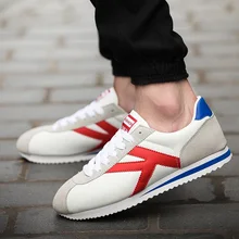 Мужская кожаная дышащая износостойкая Спортивная повседневная обувь; женские мягкие удобные кроссовки; мужские уличные кроссовки для фитнеса