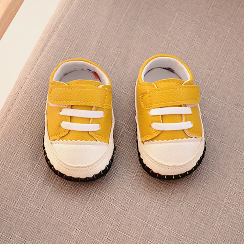 Female baby boy cute patchwork children's shoes fashion non-slip sneakers newborn spring and autumn soft first walking shoes