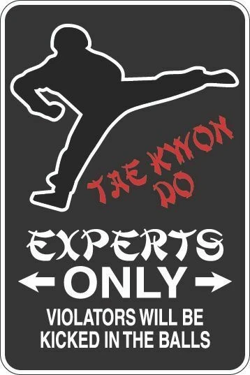 Metal Sign Taekwondo Expert Only Ball Tin Wall Plaque Poster for Home Bathroom Painting | Дом и сад