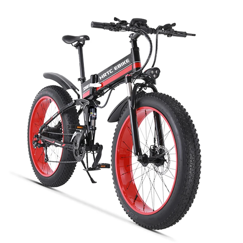 Top 26inch electric mountain bicycle fat ebike 48V750W electric bicycle Soft tail e-bike fold frame Maximum speed 45km/h EMTB 17