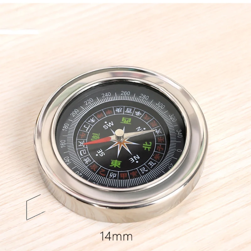 Portable Handheld Aluminum Alloy Lightweight Emergency Compass Pocket Outdoor Survival Compass Navigation Wild Tool