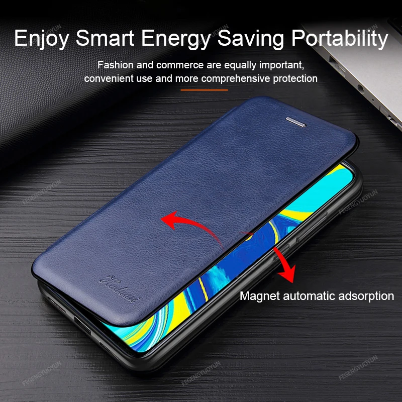 Роскошный кожаный флип чехол для Xiaomi Redmi Note 9 9S 8 7 6 5 K20 Pro 8T 7A 8A Plus Mi A3 A2 Lite 9T 10