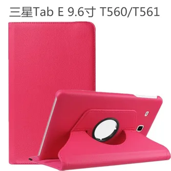 

360 Degree Rotatable Leather Smart Case for Samsung Galaxy Tab E 9.6 T560 T561 SM-T560 Awake Sleep Cover Funda