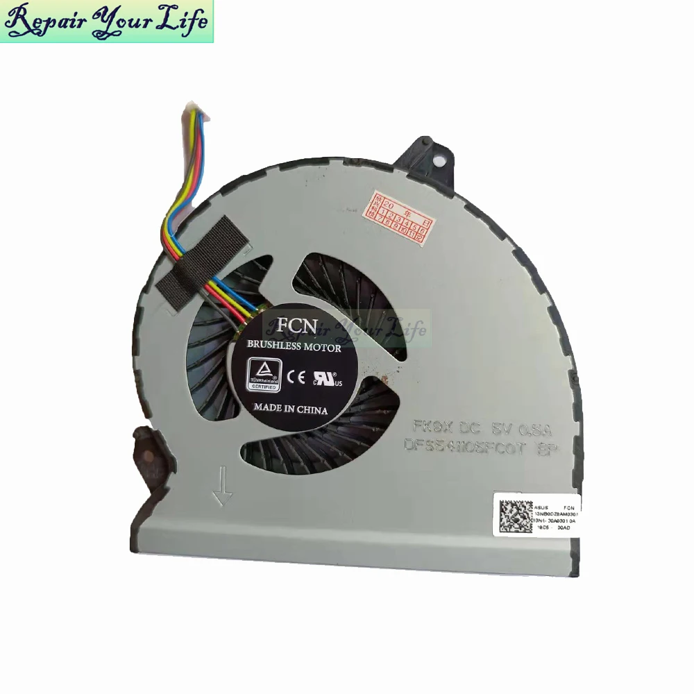 Laptop Cpu Cooling Ventilador do Radiador Ventiladores Refrigeradores do Computador Asus Rog Strix Gl702 Gl702vs Gl702vsk Fk9t Fk9x 13nb0dz0am0201 0301 - Imagem 4