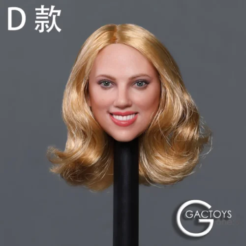 GACTOYS 1/6 GC033 Черная Вдова Скарлетт Юханссон улыбка девушка голова модель резные F 1" женская фигура тела куклы - Цвет: GC033D