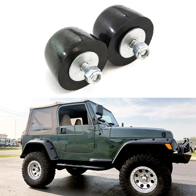 2 шт. для Jeep Wrangler JK 1987 2018 черный резиновый бампер Подушка капюшон Bump Stop|Детали